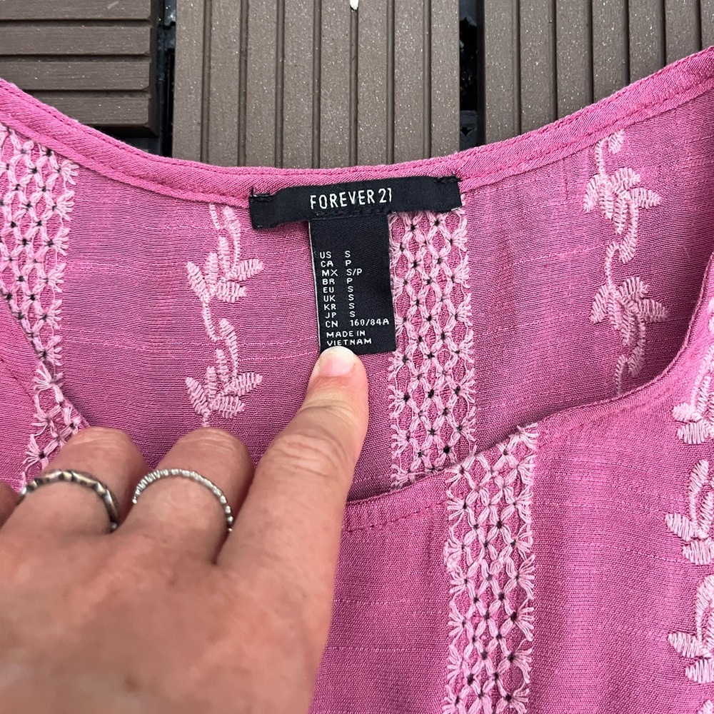 • Boho Embroidered Tank • - Picture 3 of 4